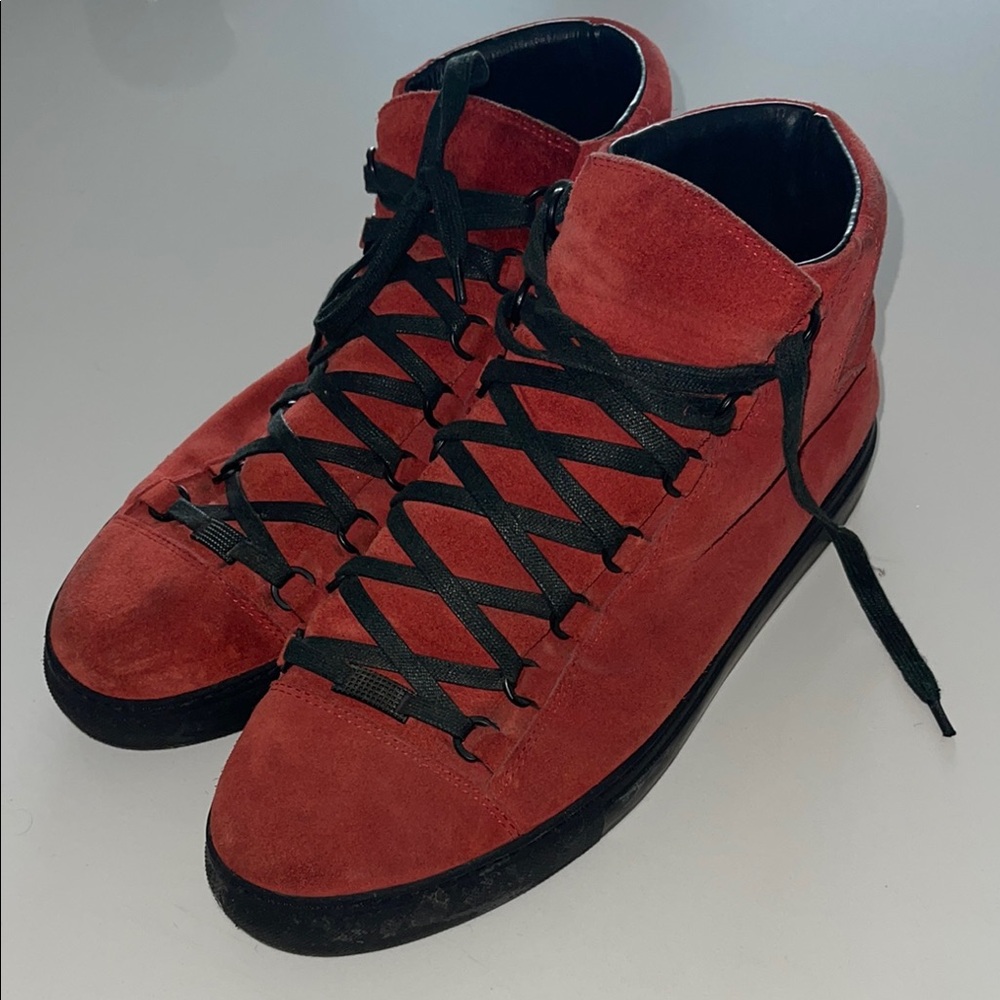 Balenciaga red suede size 12